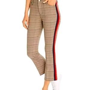 NWT Aqua Plaid Cropped Pants sz 28